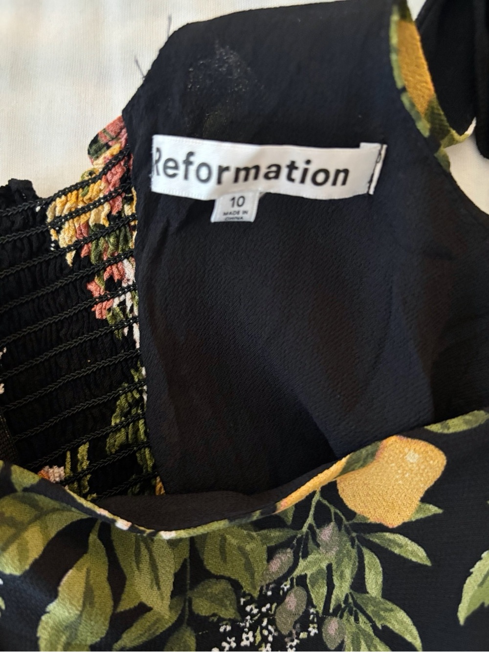 Reformation Twilight Sicilia Floral Tie Strap Midi Dress Sz 10 - Picture 6 of 8